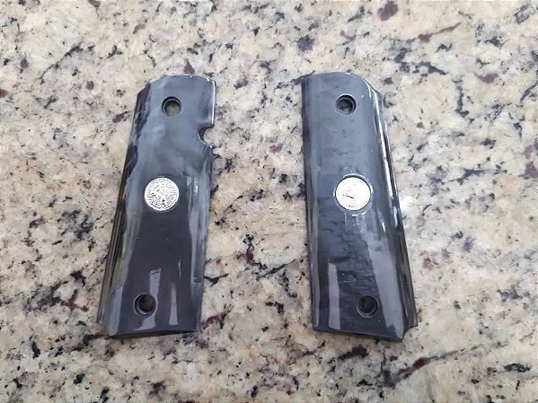 Cabo Talas Colt 1911 Std. (R) Tailandesa Madrepérola Negra com Prata