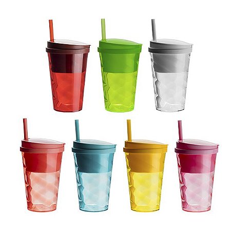 Copo Snack cup 400 ml + 285 ml de reservatório (mínimo 50 pçs)