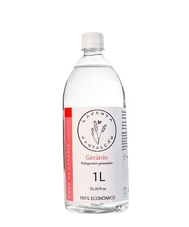Água floral de Geranio (Hidrolato) - Refil Econômico 1 Litro