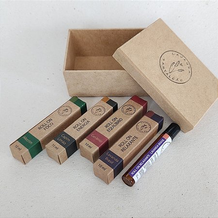 Kit Roll-ons com óleo essencial / relax, foco, equilíbrio e energia