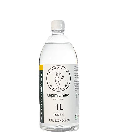 Água floral de capim limão (hidrolato)- Refil econômico 1L