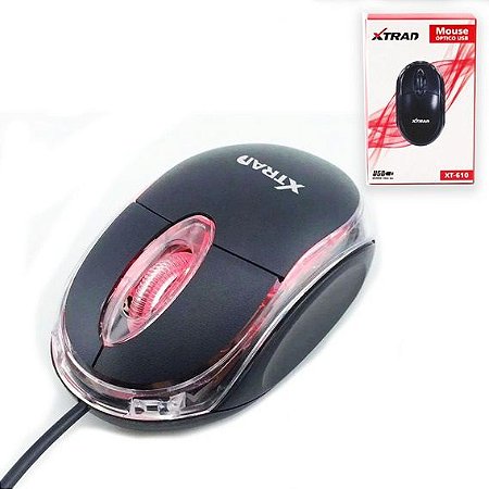 MOUSE USB 800DPI PRETO - XTRAD