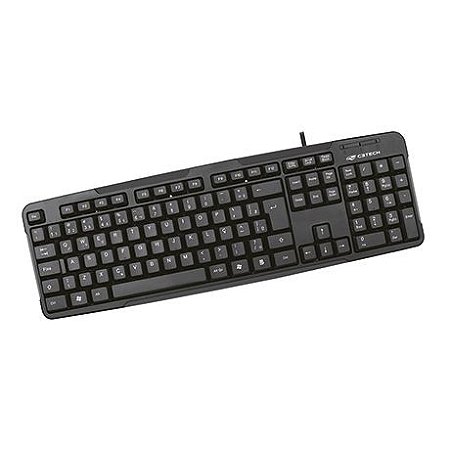 Teclado USB Padrão KB-13BK Preto C3T