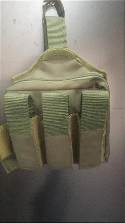 Bornal De Perna Com Porta Faca De Cordura - Verde