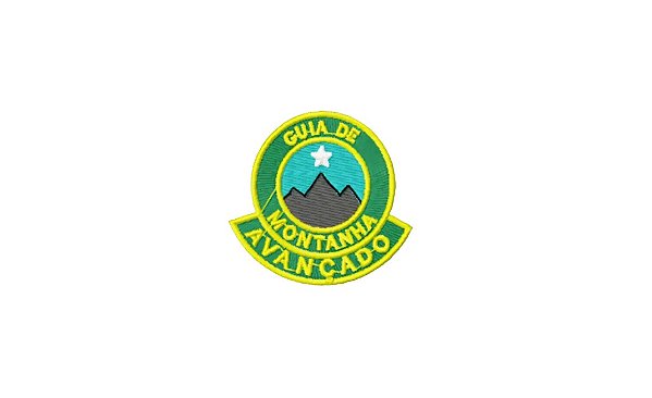 Distintivo Bordado de Gorro Colorido - Avançado de Montanha