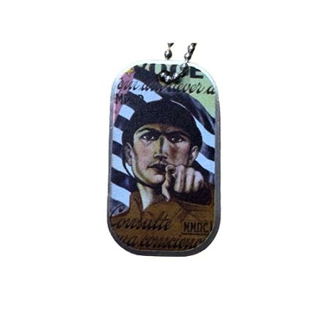 Colar Militar Dog Tag Colorida Rev 1932