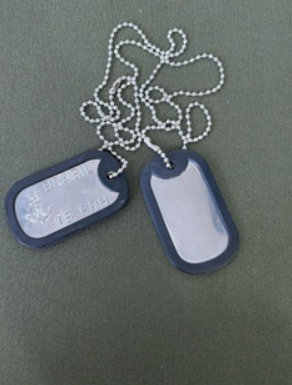 Colar Militar Dog Tag Marinha