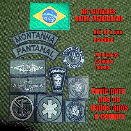 Kit Sutaches Baixa Visibilidade - Escolha Ate 10