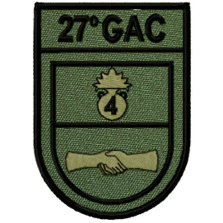 Distintivo de Organização Militar de Baixa Visibilidade - 27º GAC (27° Grupo de Artilharia de Campanha)