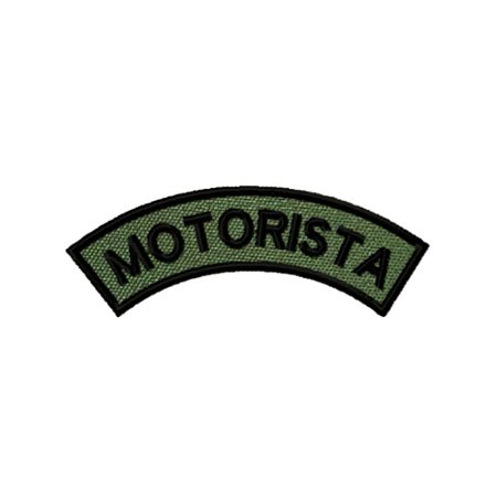 Distintivo Semicircular Bordado de Baixa Visibilidade - Manicaca MOTORISTA