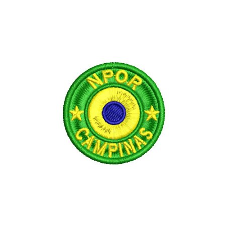Patch Bordado NPOR CAMPINAS 4 x 4 cm