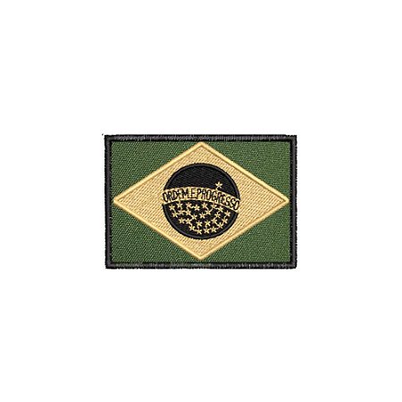 Patch Bordado Bandeira do Brasil Baixa Visibilidade