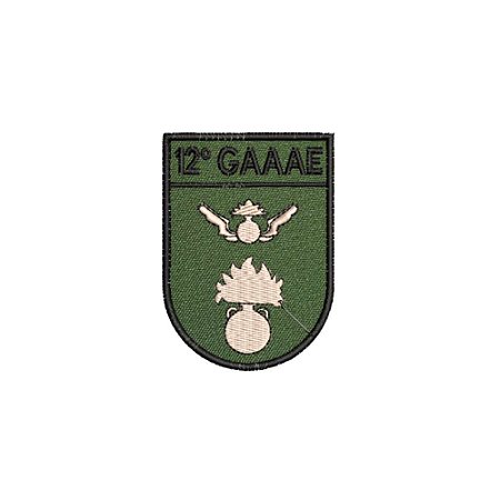 Distintivo de Organização Militar de Baixa Visibilidade - 12º GAAAE (12º Grupo de Artilharia Antiaérea - Jundiaí SP)