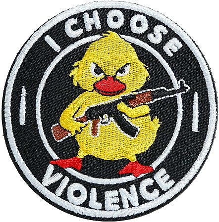 Patch Bordado I CHOOSE VIOLENCE 7,6 X 7,6