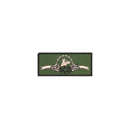 Patch Bordado Distintivo de Baixa Visibilidade - Operação com Cães (Cães de Guerra)