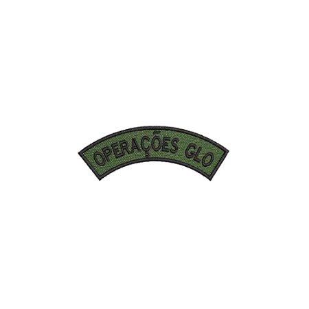 Distintivo Semicircular Bordado de Baixa Visibilidade - Manicaca OPERAÇÕES GLO