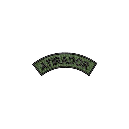 Distintivo Semicircular Bordado de Baixa Visibilidade - Manicaca ATIRADOR