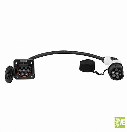 Cabo Adaptador para Carregamento de Veículos Elétricos 32A - TIPO GBT X TIPO 2 - 0.5M CABO