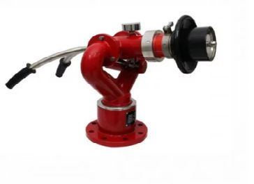 Canhão Monitor Manual de Combate a Incêndio Fixo Alcance 65M com Regulagem de Vazão 30-40-50 L/segundo
