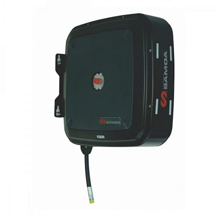 Carretel Automático Blindado para Óleo Lubrificante com 12m de Mangueira de 1/2" - Preto