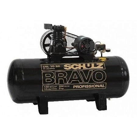 Compressor de Ar Profissional Schulz 2 HP 200 litros - Trifásico