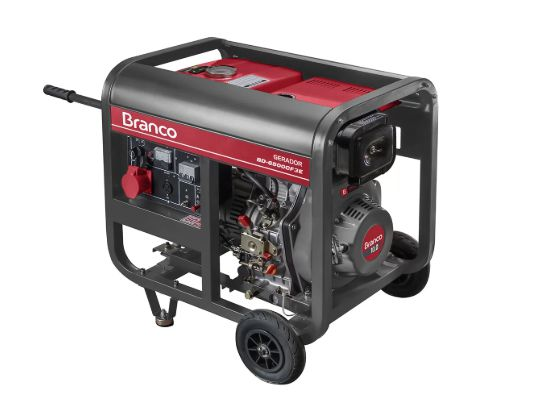 Gerador de Energia a Diesel 5,0KVA Trifásico 380V com Partida Elétrica - BRANCO
