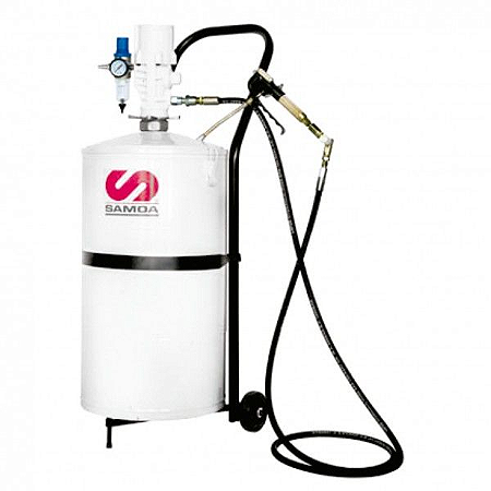Propulsora Pneumática para Graxa com Carrinho e Reservatório de 50Kg - Vazão de 550g/min