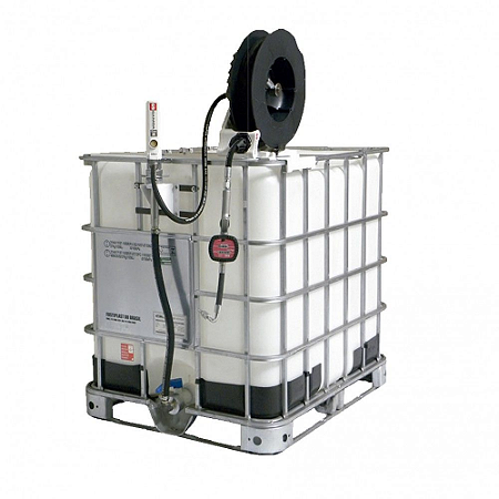 Unidade de Abastecimento para Óleo Lubrificante com Carretel, IBC e Medidor Mecânico - 35L/min