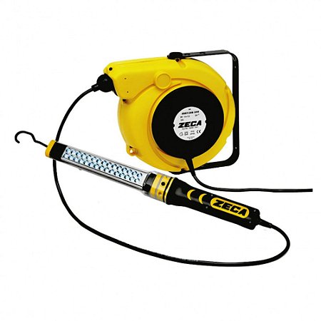 Carretel com Lanterna LED Fluorescente 220V com 14M de Cabo Elétrico e 1-5M de Cabo Alimentação Automático Blindado
