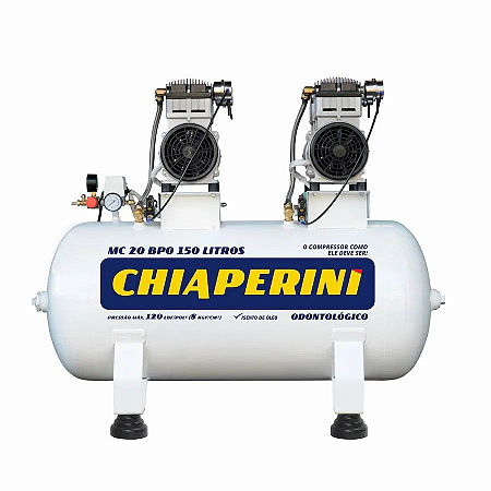 Motocompressor Odontológico Silencioso 20 pés/150L - Motor Monofásico 2HP