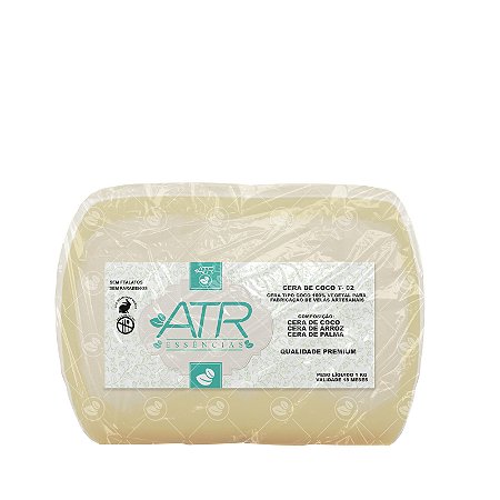 patata Hasta reserva Cera de coco T-02 vegetal em barra para Velas 1 kg ATR Essências - ATR  Essências