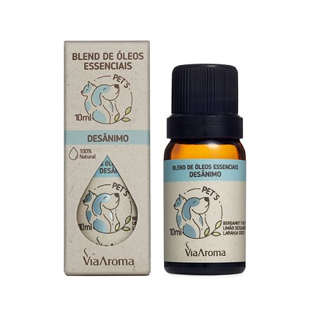 Blend de Óleos Essenciais para Pet Via Aroma Desânimo 10ml