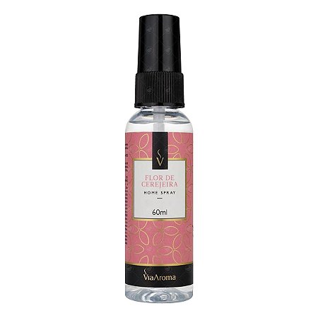 Home Spray E Perfume Ambiente Via Aroma 60ml - Flor de Cerejeira