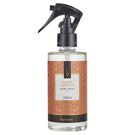 Home Spray E Perfume Ambiente Via Aroma 200ml - Black Vanilla