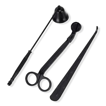 Conjunto de Acessórios para Velas Cortador Abafador e Centralizador de Pavios 4 Cores