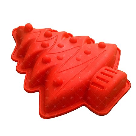 Molde de Silicone Natalino Árvore de Natal Grande para Velas Sabonetes e Chocolates