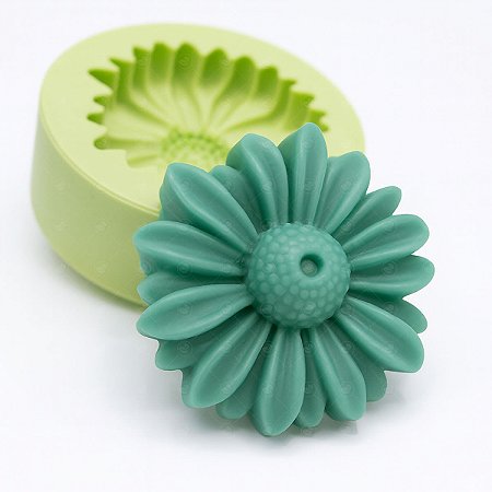Molde de Silicone Margarida Pequena para Sabonetes e Velas