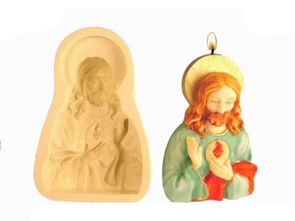 Molde de Silicone para Velas e Sabonetes Artesanais Jesus Cristo