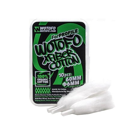 Algodão Xfiber Cotton Profile Mesh 6mm 10x - Wotofo
