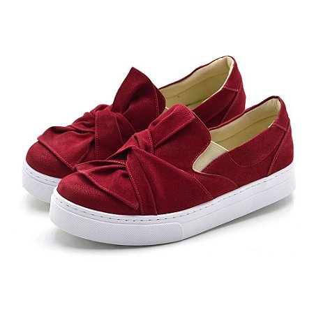 slip on vermelho feminino