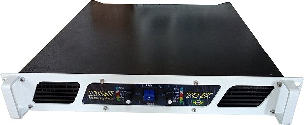 potência amplificador de audio 6000w rms 1.3 ohms modelo Triell TG6K - bivolt automático