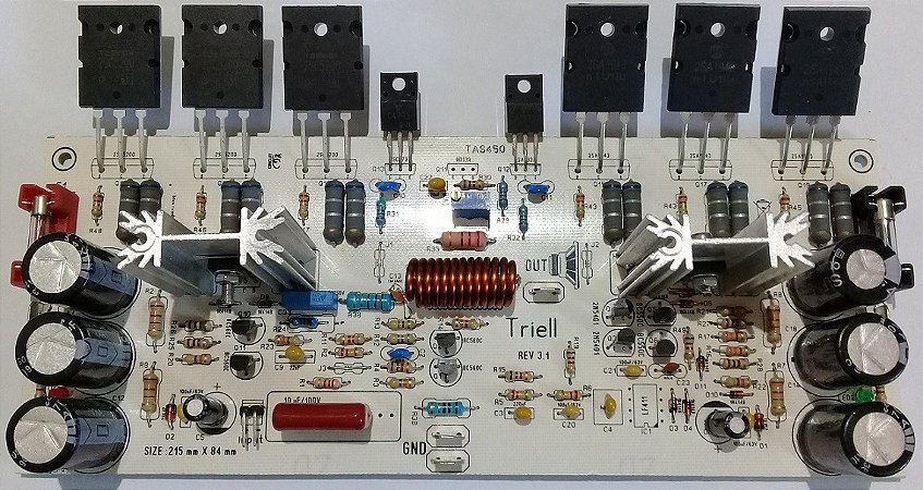amplificador de áudio de 450w 4 ohms placa lisa para montar