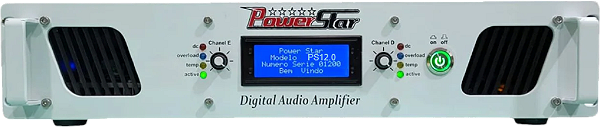 potencia amplificador de audio powerstar PS12.0 - 12.000 watts - 2 ohms – bivolt automático