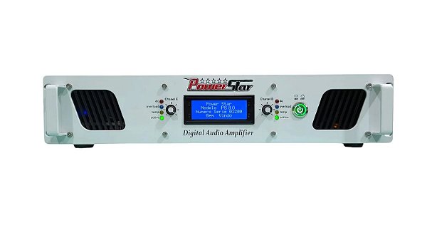 potencia amplificador de audio powerstar PS8.0 - 8.000 watts - 2 ohms – bivolt automático