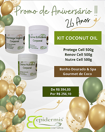 Kit Banho Dourado & SPA Gourmet de Coco