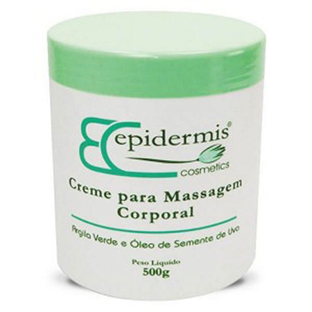 Creme Massagem Corporal Argila Verde e Óleo de Semente de Uva 500 g