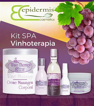 Kit Wine Therapy Profissional - Spa Gourmet de Vinho Tinto