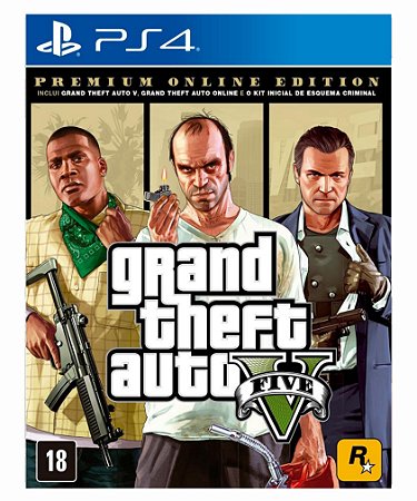 gta 5 para ps4 em mídia digital