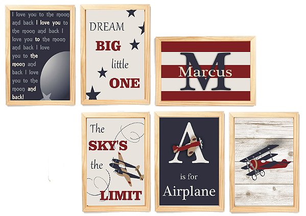 Kit quadro mundo & viagem infantil decorativo quarto criança enxoval bebê menino