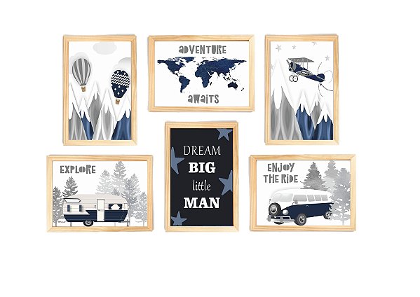 Kit quadro mundi & balão decorativo quarto criança enxoval bebê